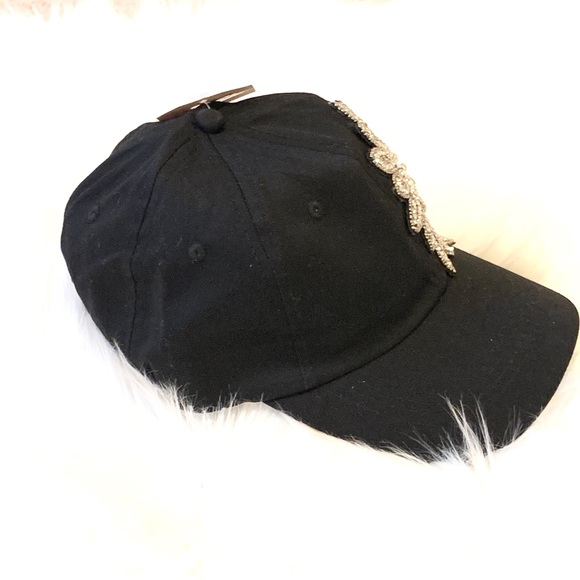 NWT Alabama Girl Black Crystal Flower Baseball Cap - Picture 3 of 5